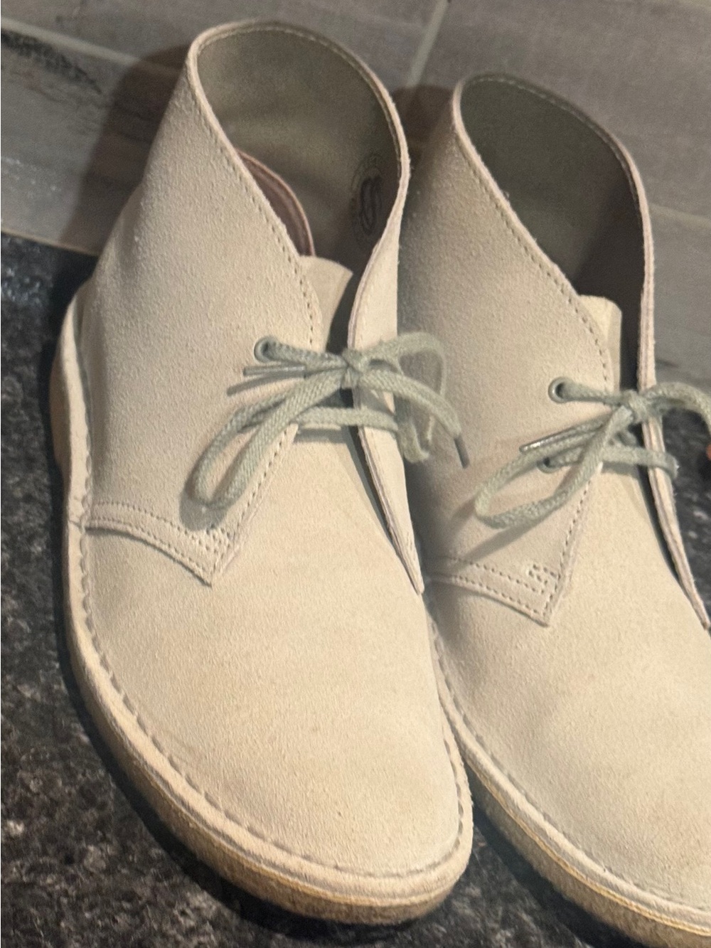 Clarks Originals Desert Boots Women's Size 9 Pale Mint Green Suede Chukka -